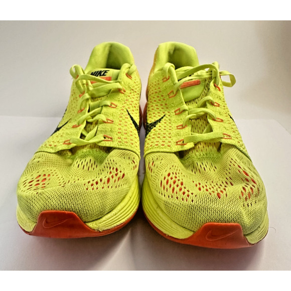 Nike LunarGlide 7 Men’s Size 10 Volt Yellow Orange Running Shoes 747355-700 - Picture 3 of 9